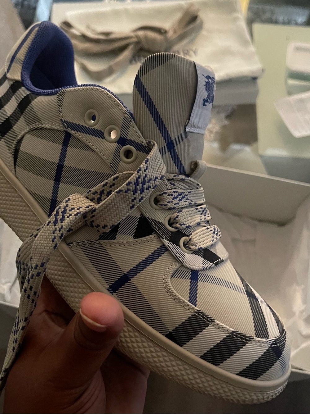 Burberry Lichen Check Low-Top Sneaker - Picture 10 of 12